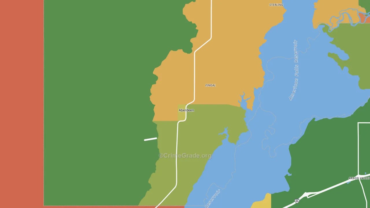 Aberdeen, ID Map of Arson Rates