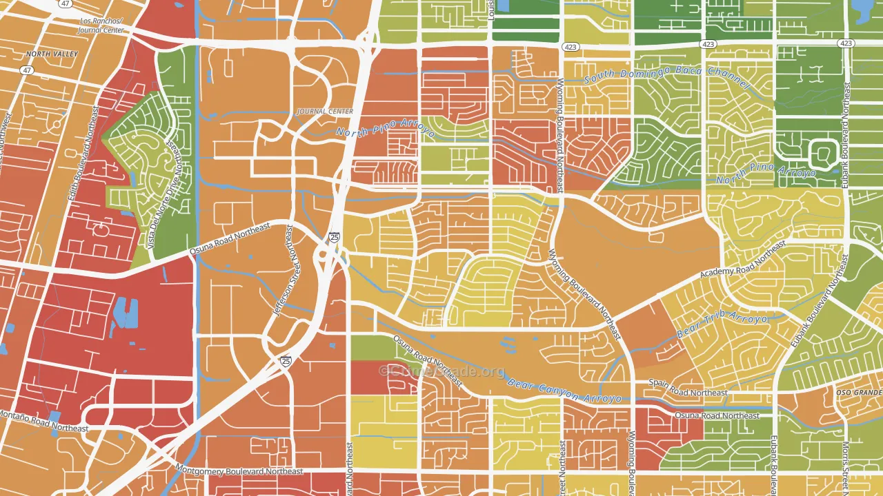 Academy Acres North, Albuquerque, NM Map of Arson Rates