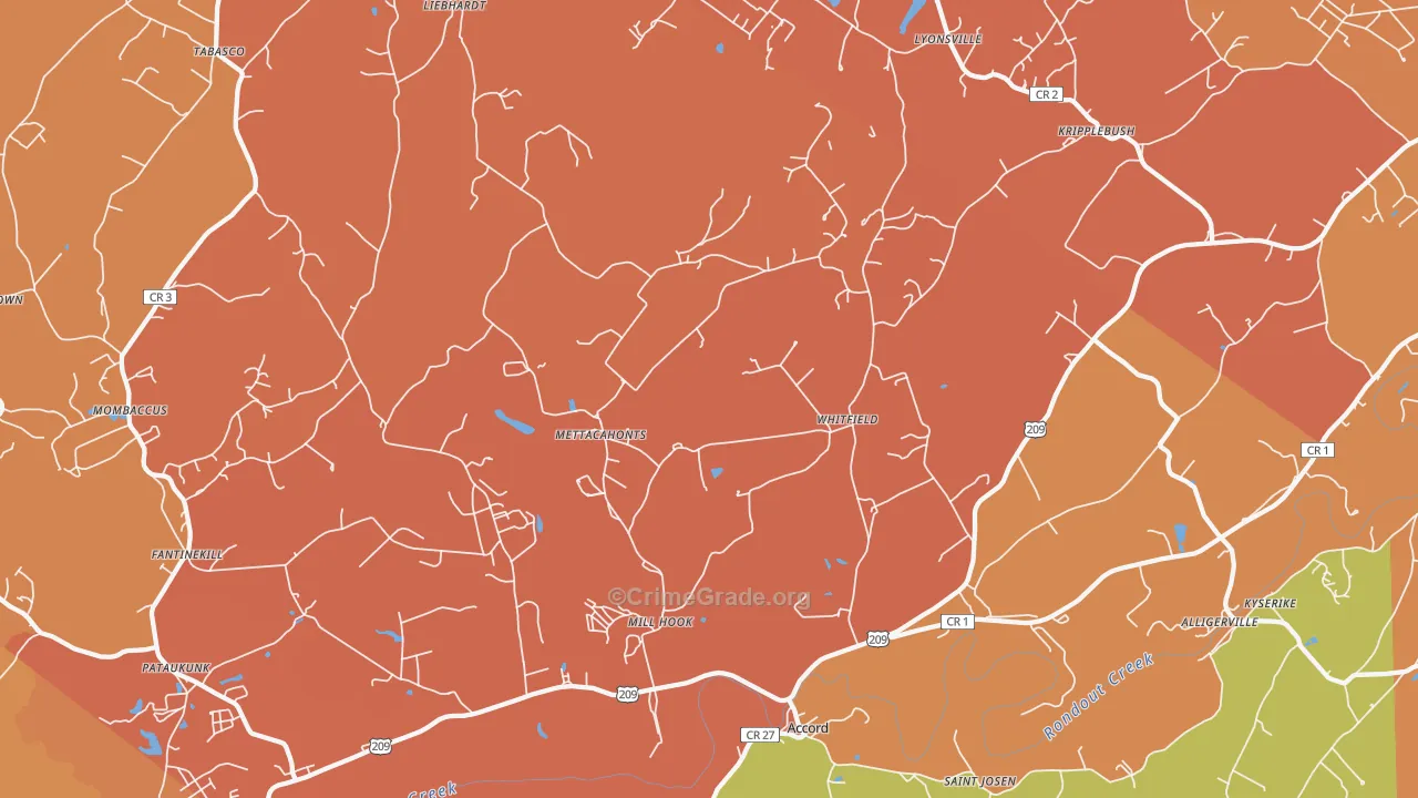 Accord, NY Map of Arson Rates