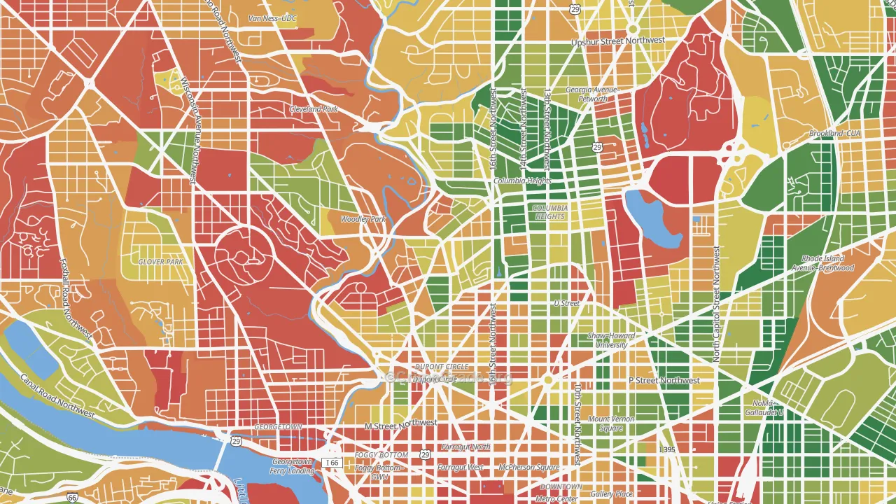 Adams Morgan, Washington, DC Map of Arson Rates