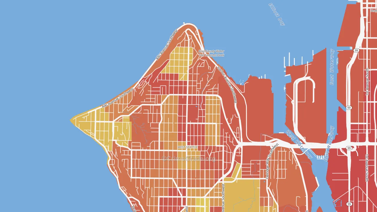 Admiral, Seattle, WA Map of Arson Rates