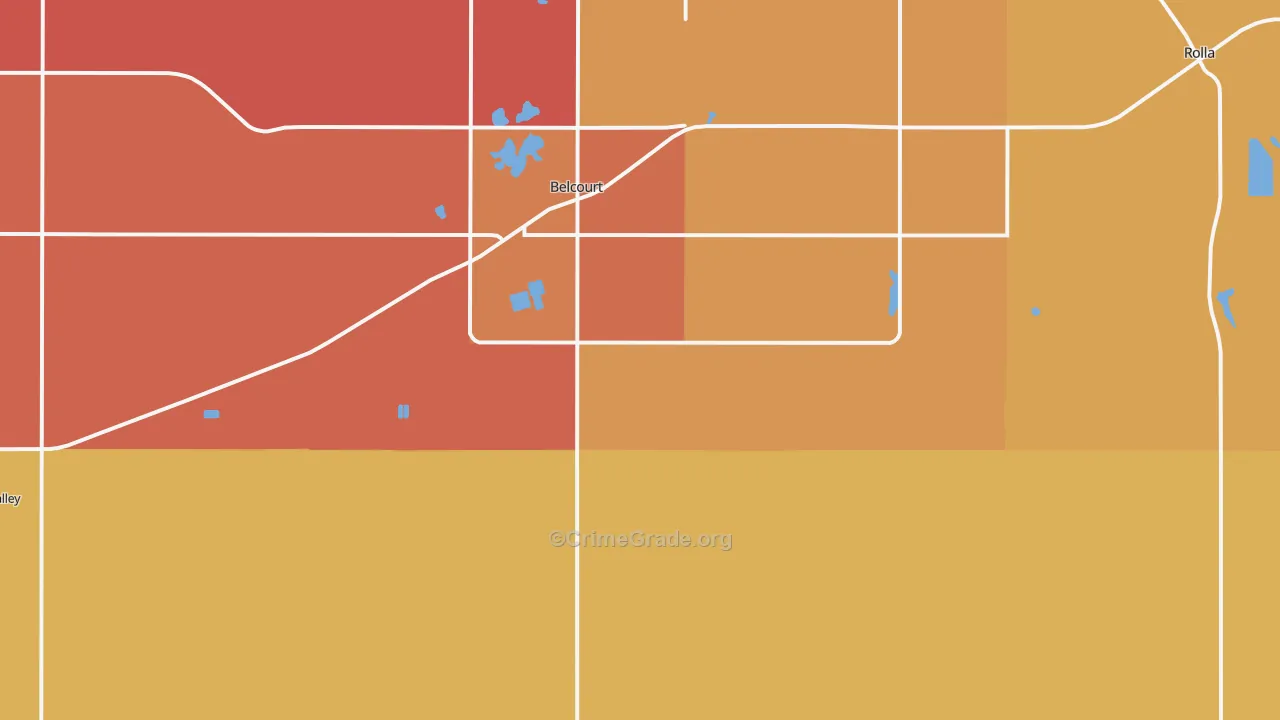 Agate, ND Map of Arson Rates