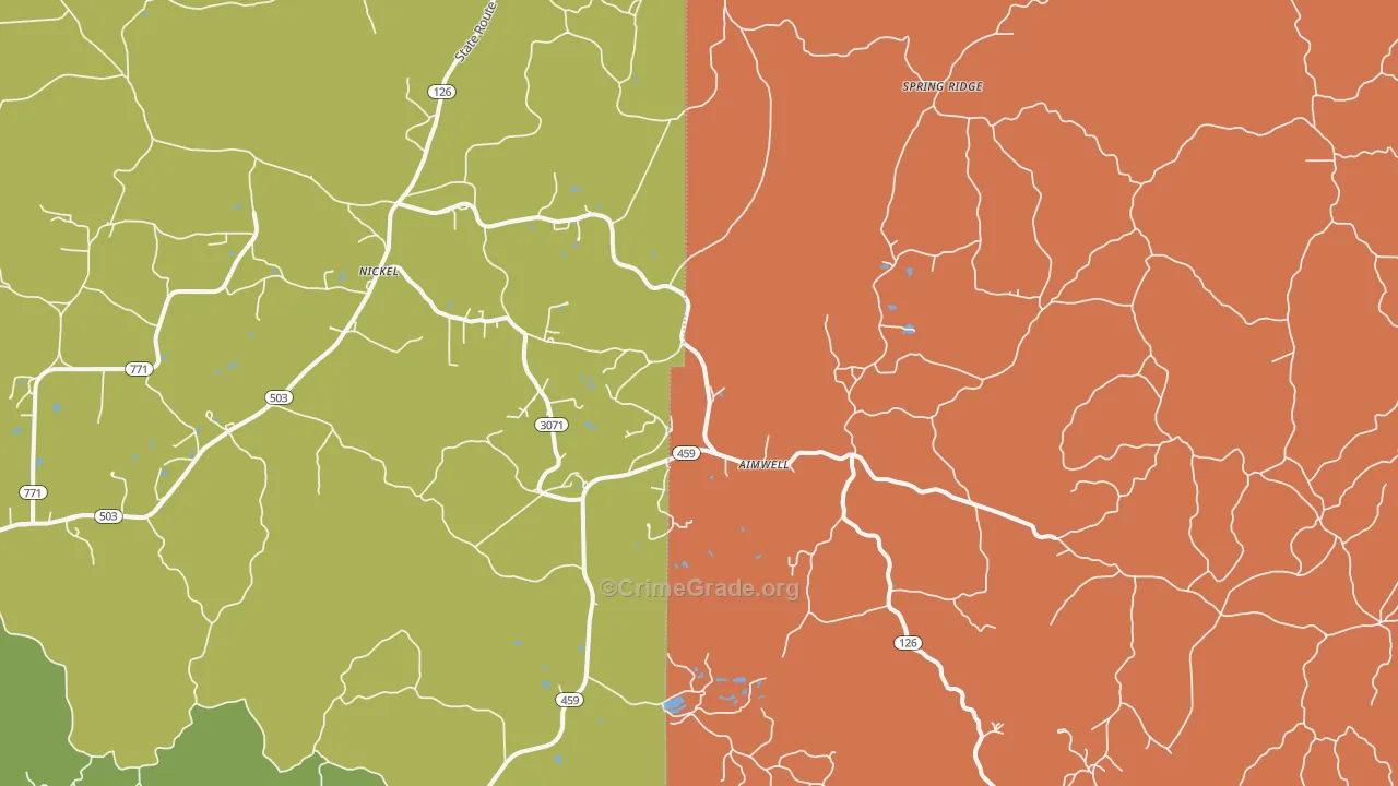 Aimwell, LA Map of Arson Rates