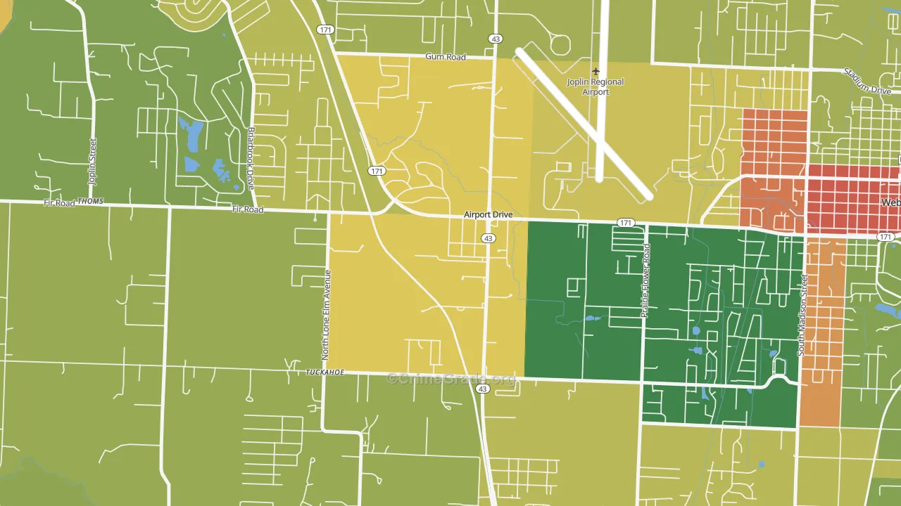 Airport Drive, MO Map of Arson Rates