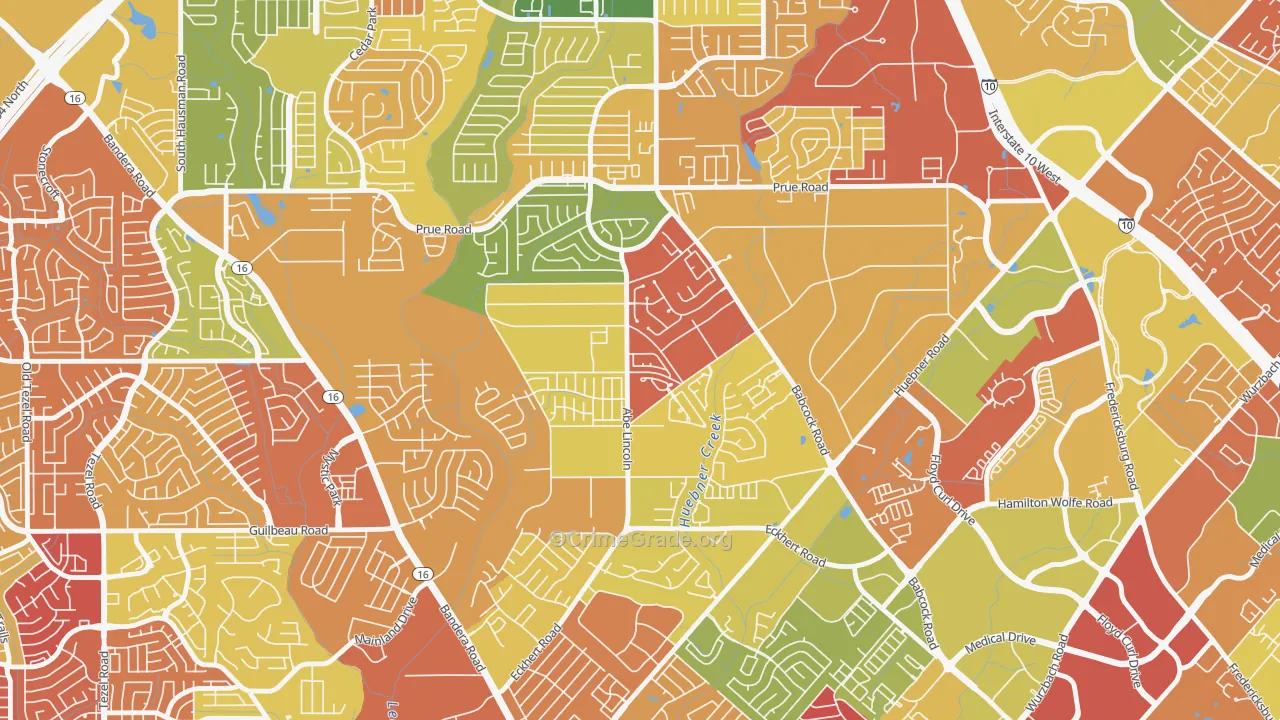 Alamo Farmsteads-Babcock Road, San Antonio, TX Map of Arson Rates