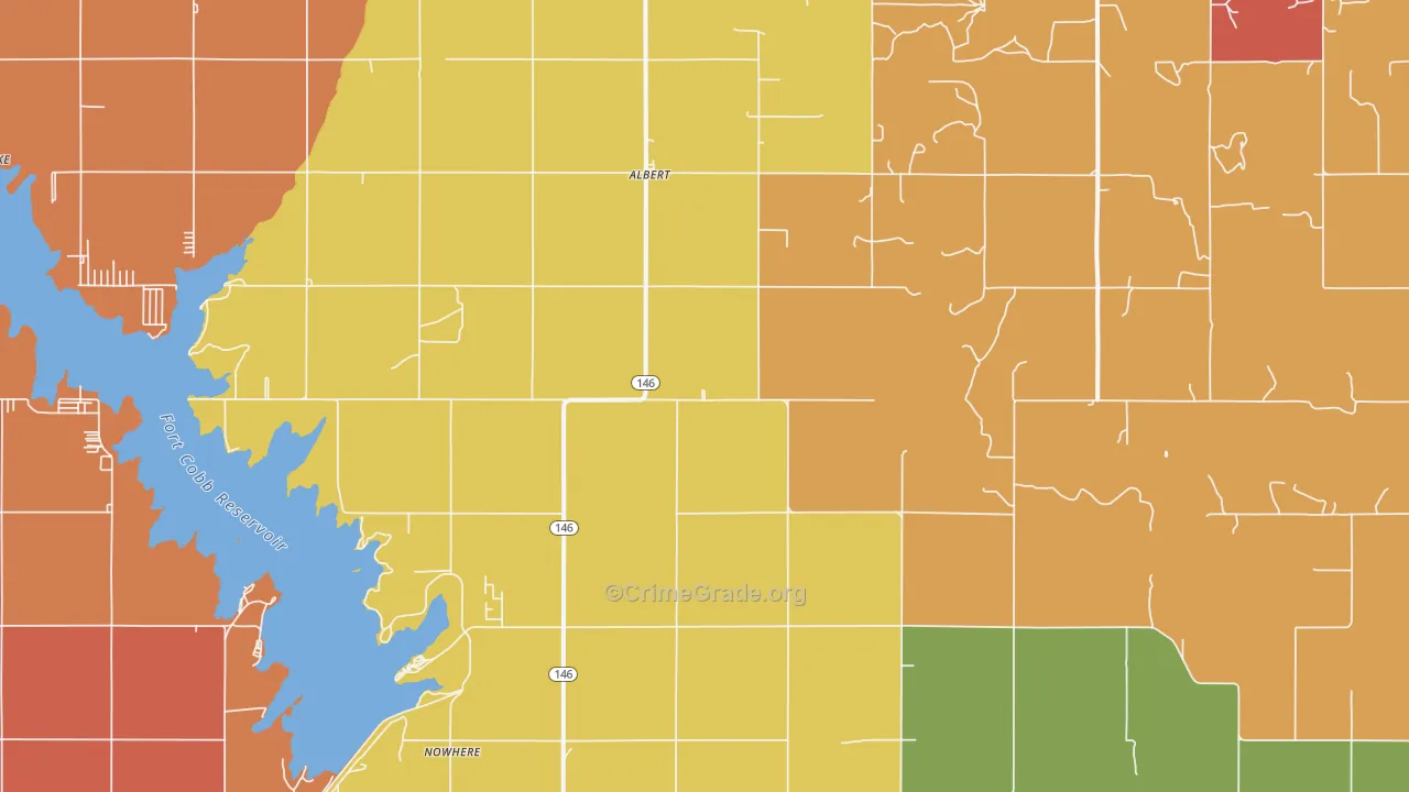 Albert, OK Map of Arson Rates