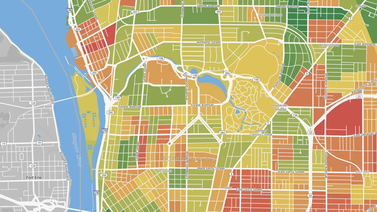 Albright, Buffalo, NY Map of Arson Rates