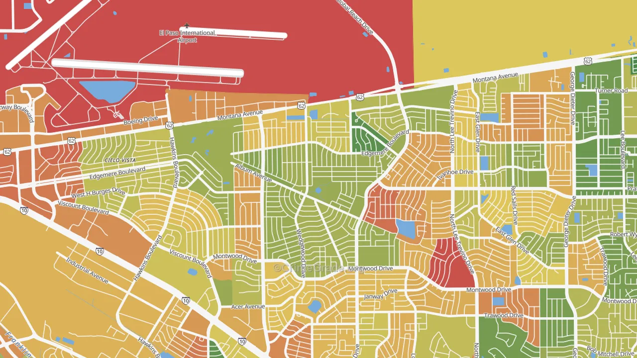 Album Park, El Paso, TX Map of Arson Rates