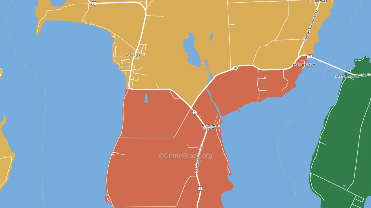 Alburg Center, VT Map of Arson Rates