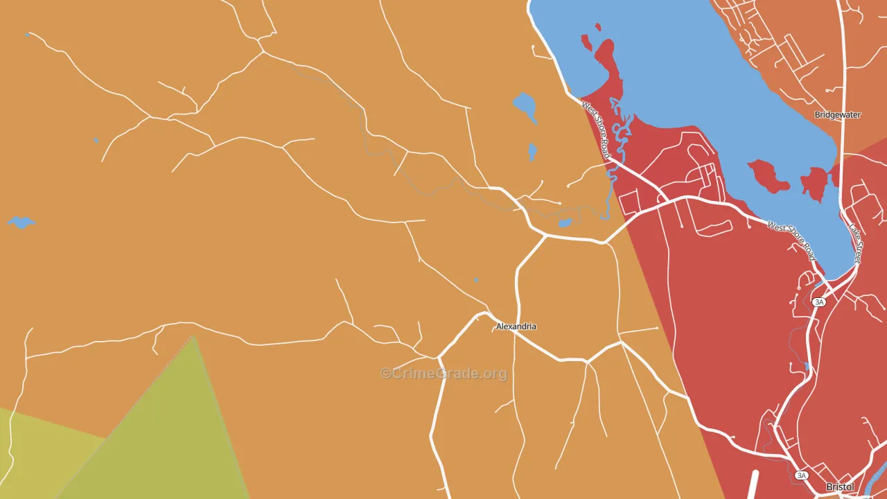 Alexandria, NH Map of Arson Rates