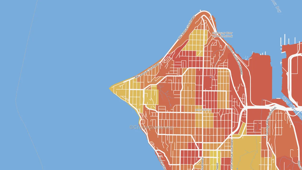 Alki, Seattle, WA Map of Arson Rates