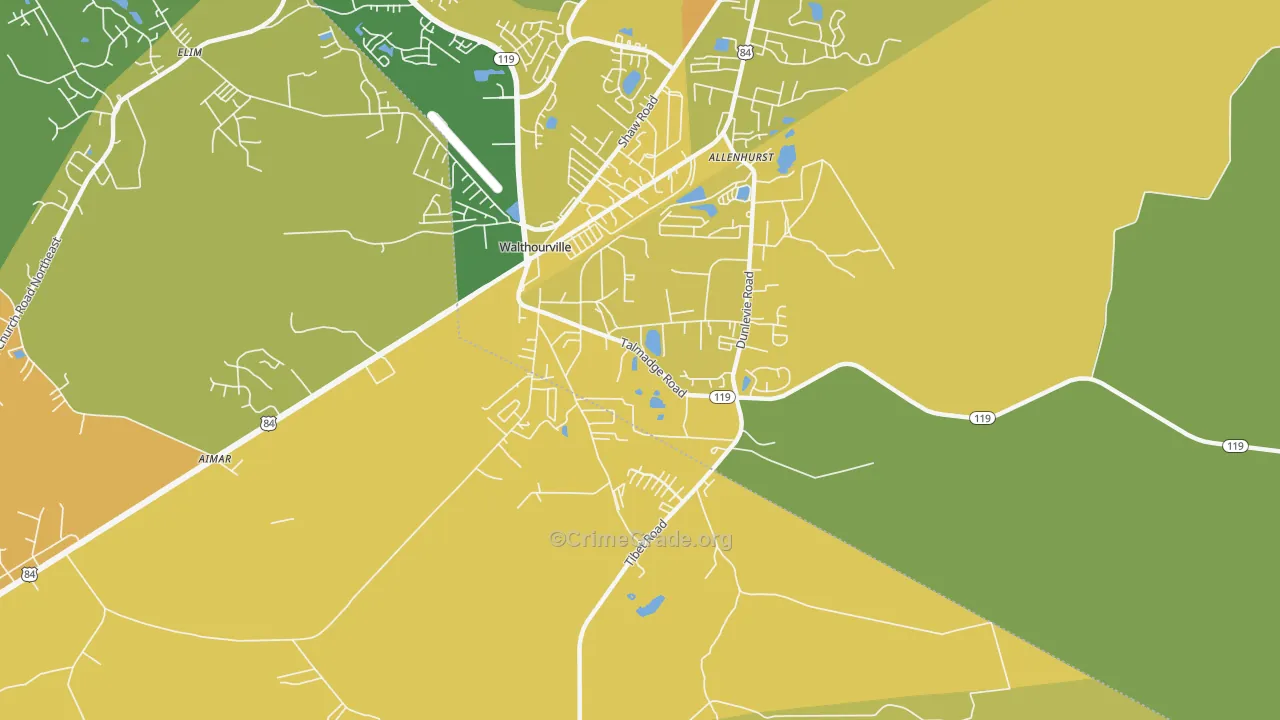 Allenhurst, GA Map of Arson Rates