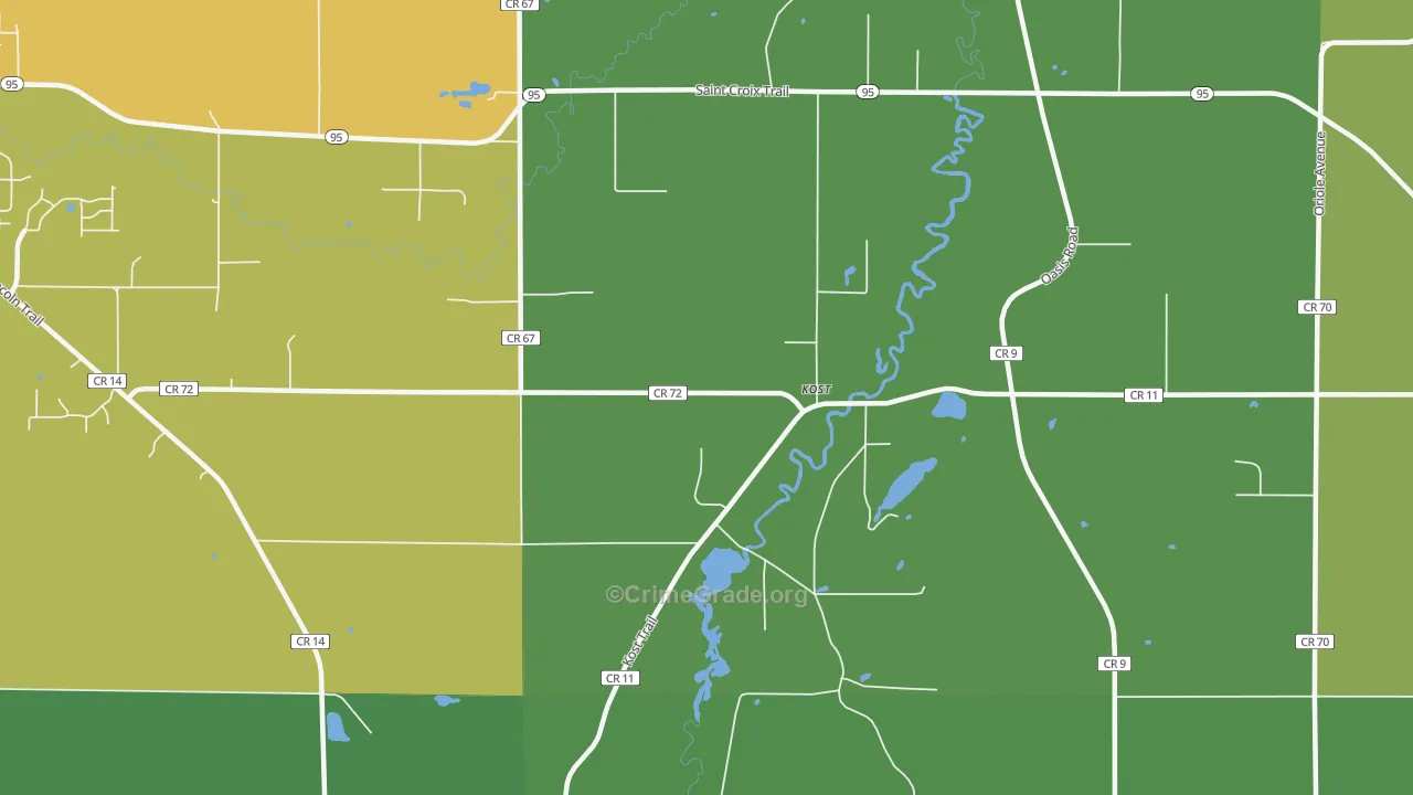 Almelund, MN Map of Arson Rates