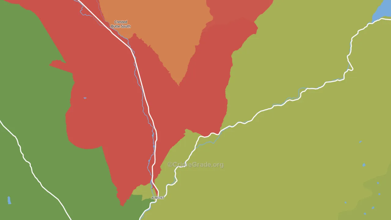 Almont, CO Map of Arson Rates