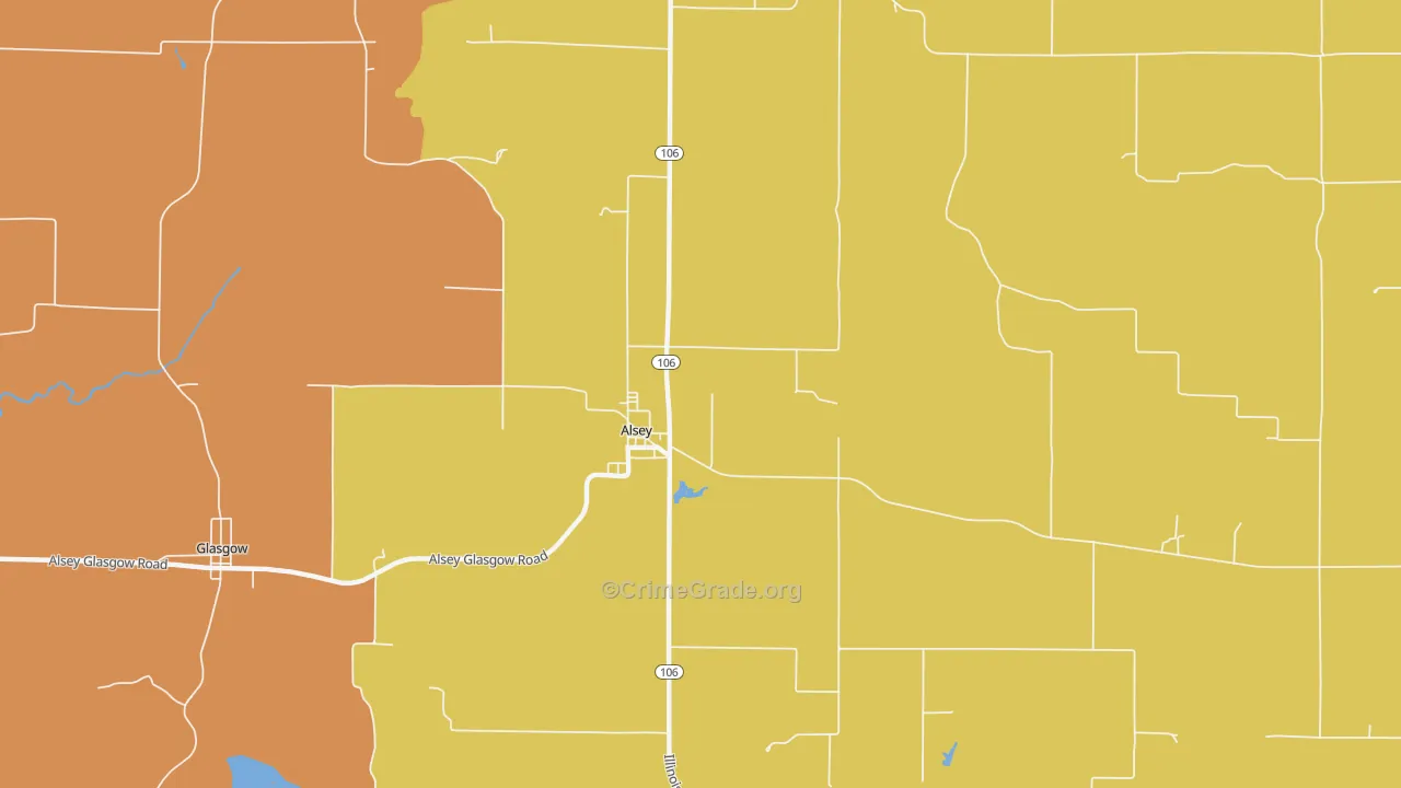Alsey, IL Map of Arson Rates