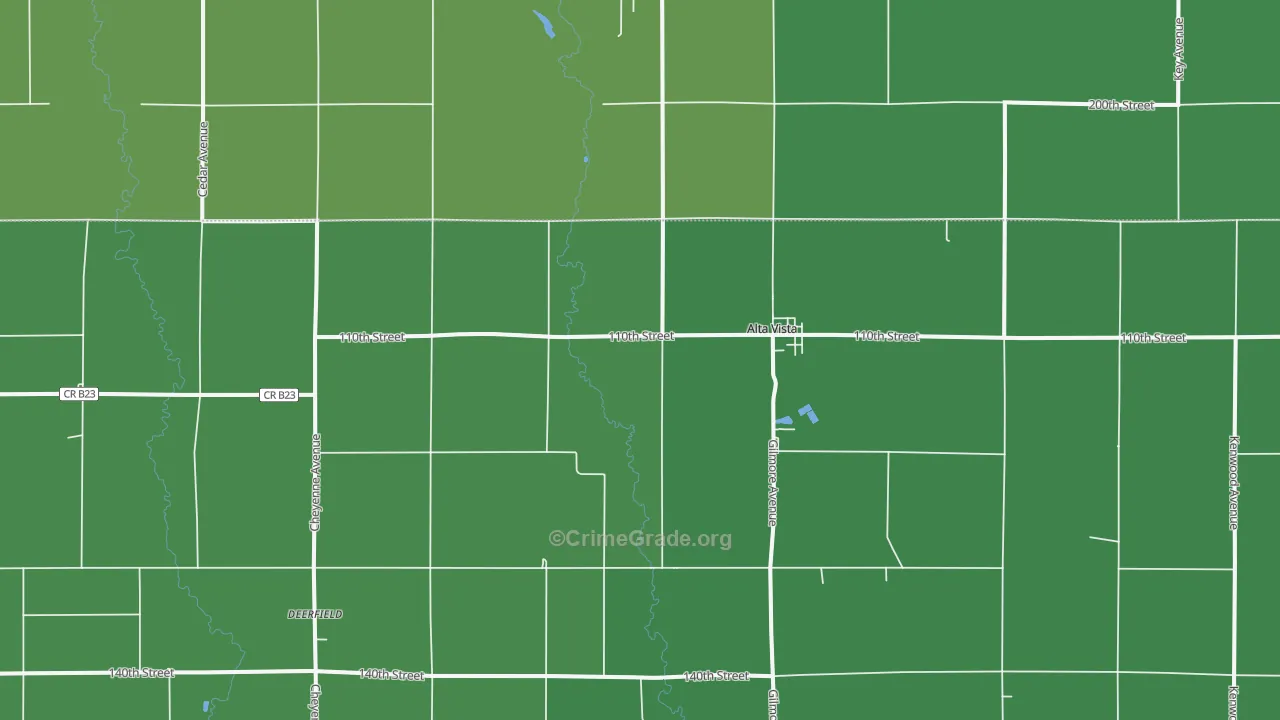 Alta Vista, IA Map of Arson Rates