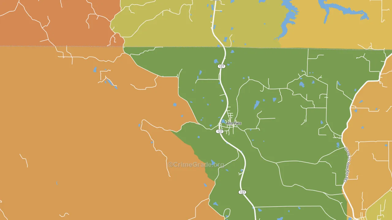 Alto Pass, IL Map of Arson Rates