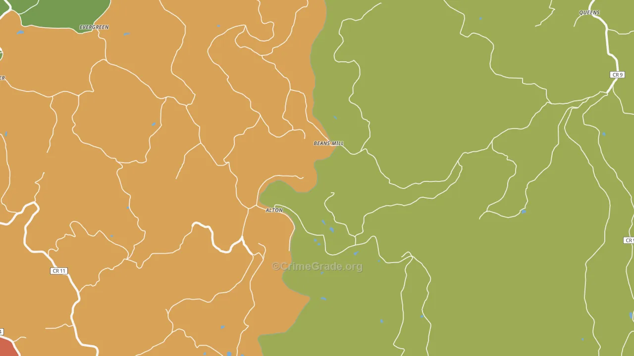 Alton, WV Map of Arson Rates