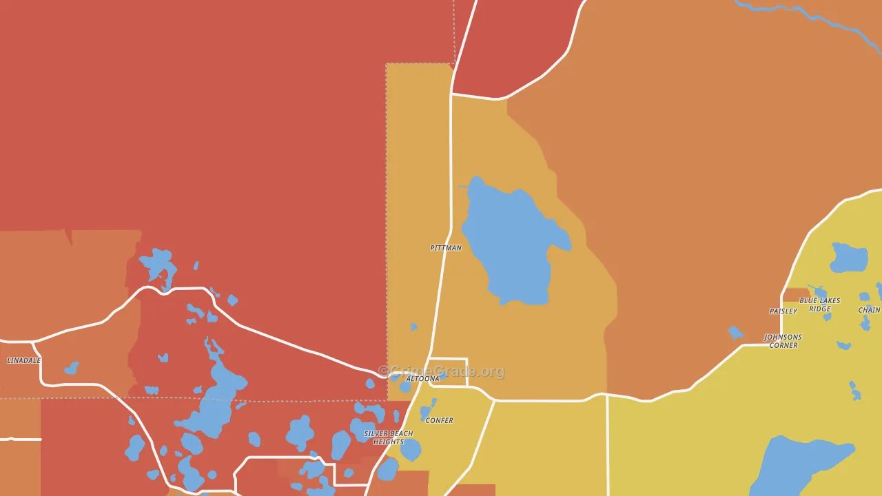 Altoona, FL Map of Arson Rates