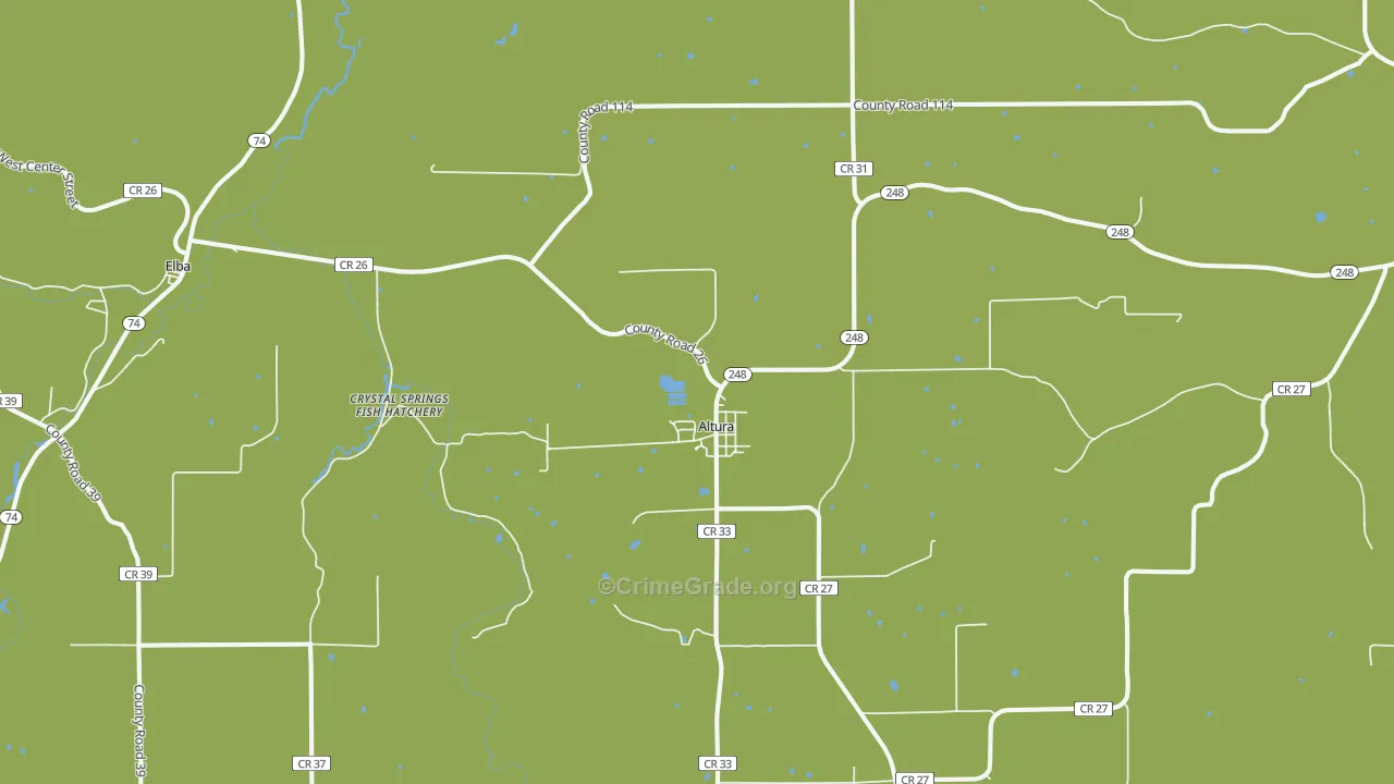 Altura, MN Map of Arson Rates