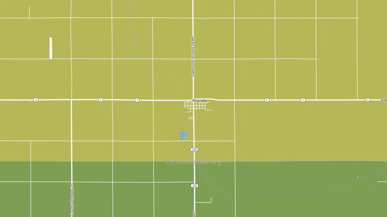 Alvarado, MN Map of Arson Rates
