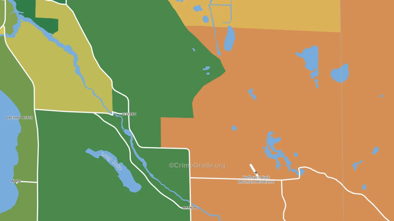 Alverno, MI Map of Arson Rates