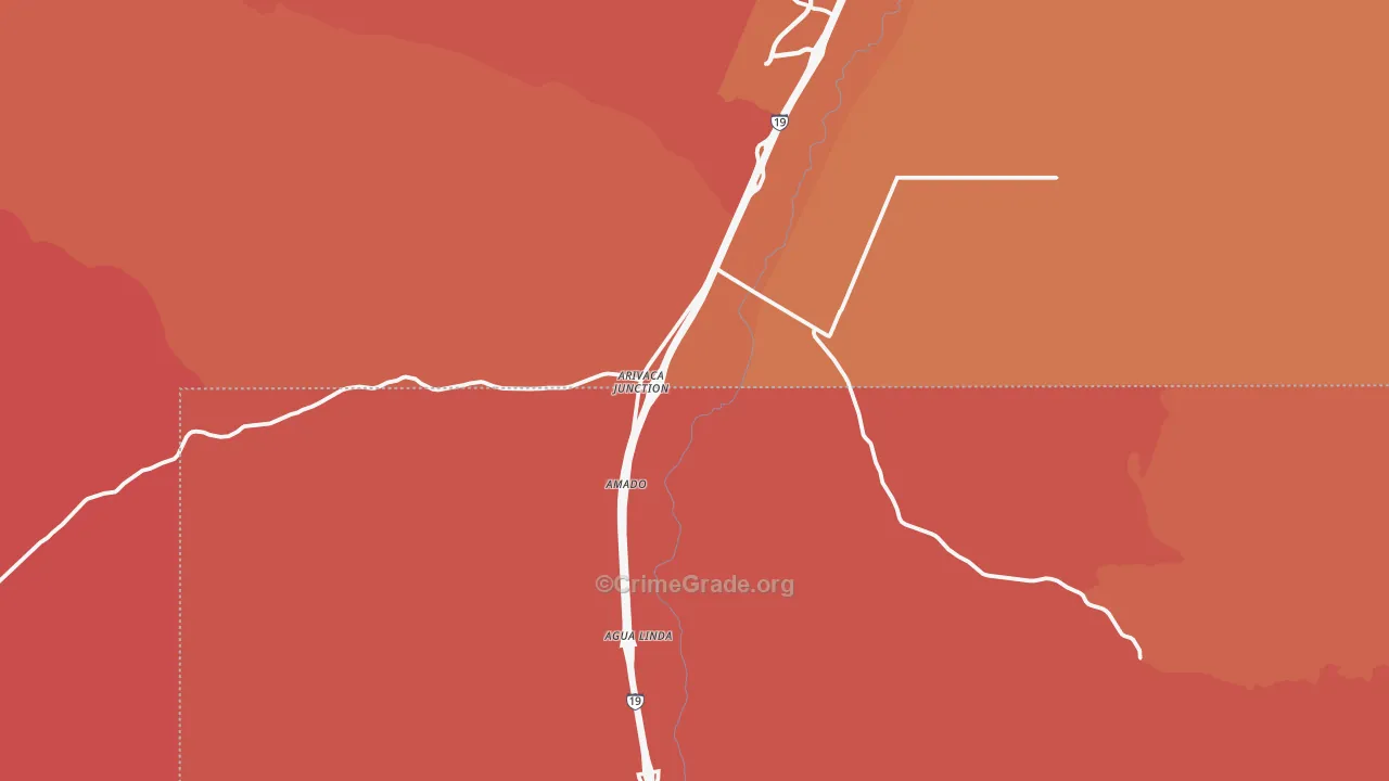 Amado, AZ Map of Arson Rates