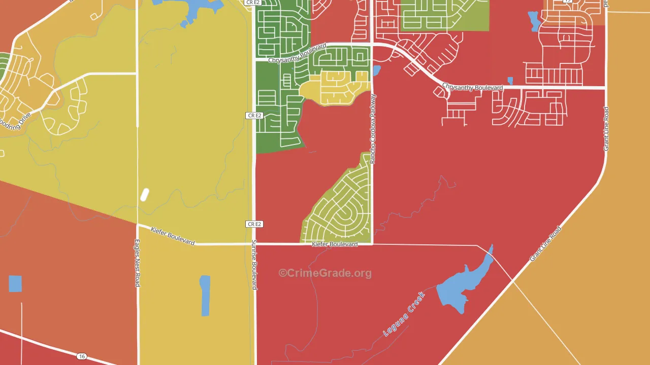 Anatolia Village, Rancho Cordova, CA Map of Arson Rates