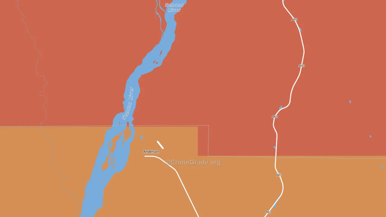Anderson, AK Map of Arson Rates