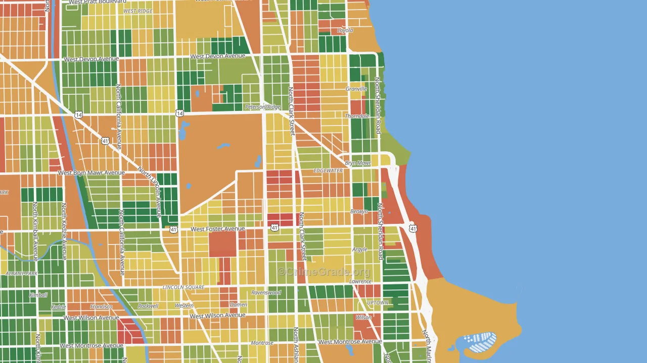 Andersonville, Chicago, IL Map of Arson Rates
