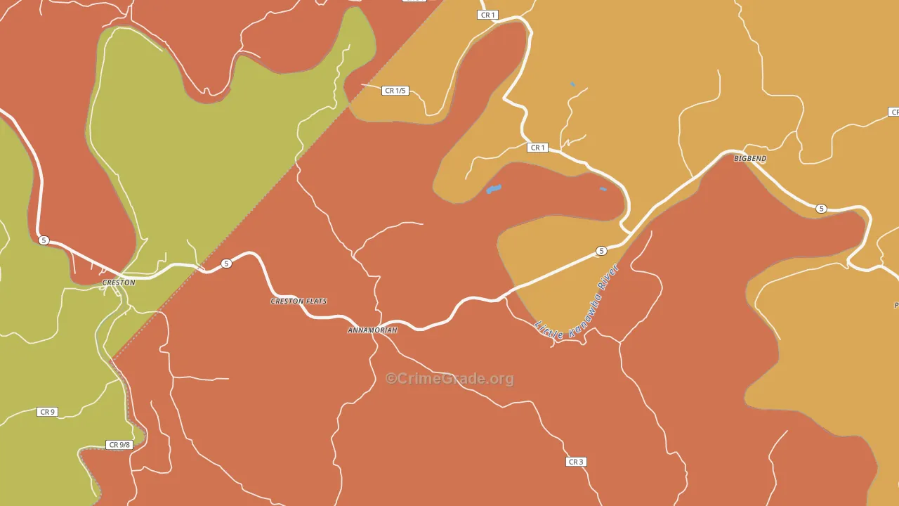 Annamoriah, WV Map of Arson Rates