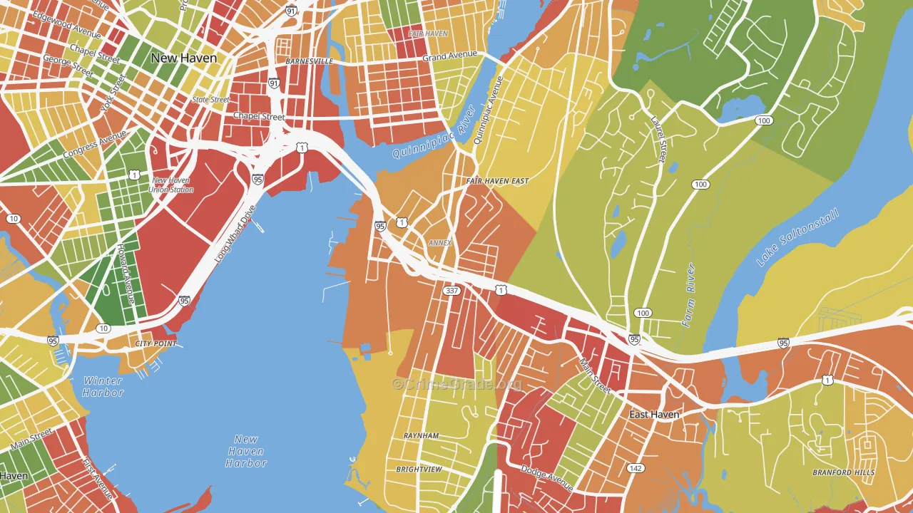 Annex, East Haven, CT Map of Arson Rates