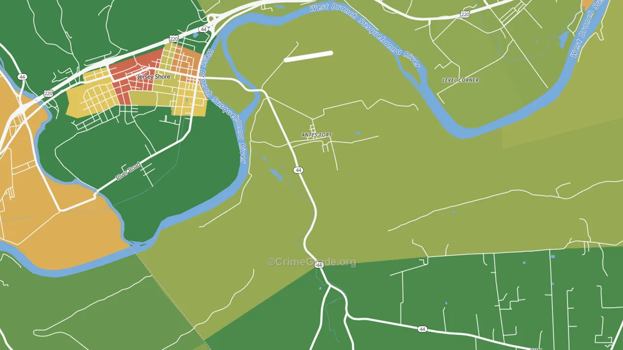 Antes Fort, PA Map of Arson Rates