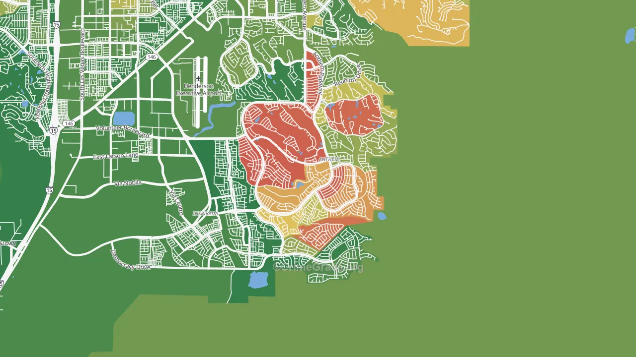 Anthem, Henderson, NV Map of Arson Rates