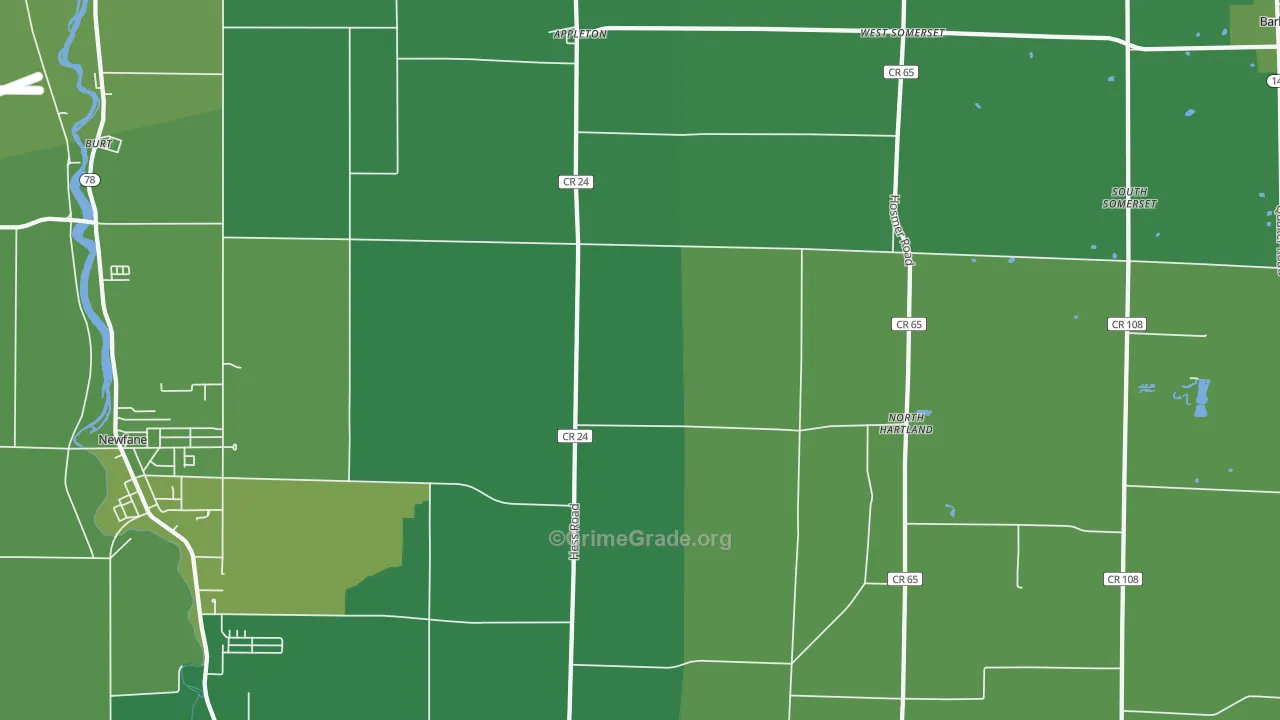 Appleton, NY Map of Arson Rates
