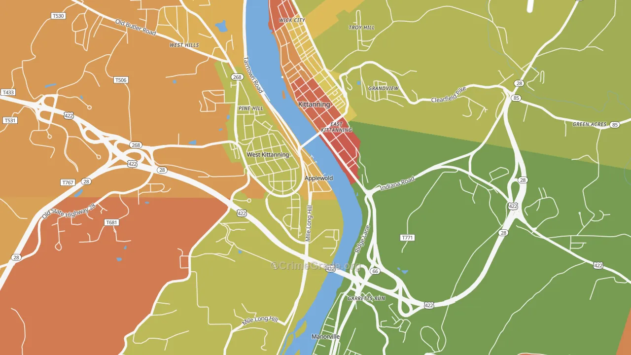 Applewold, PA Map of Arson Rates