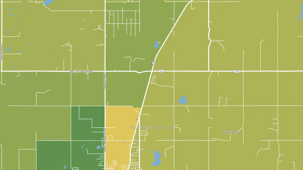 Aqua Park, OK Map of Arson Rates