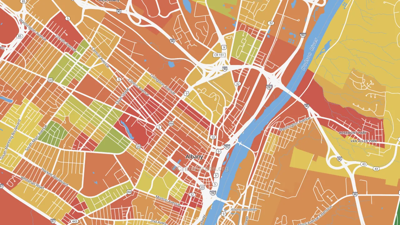Arbor Hill, Albany, NY Map of Arson Rates