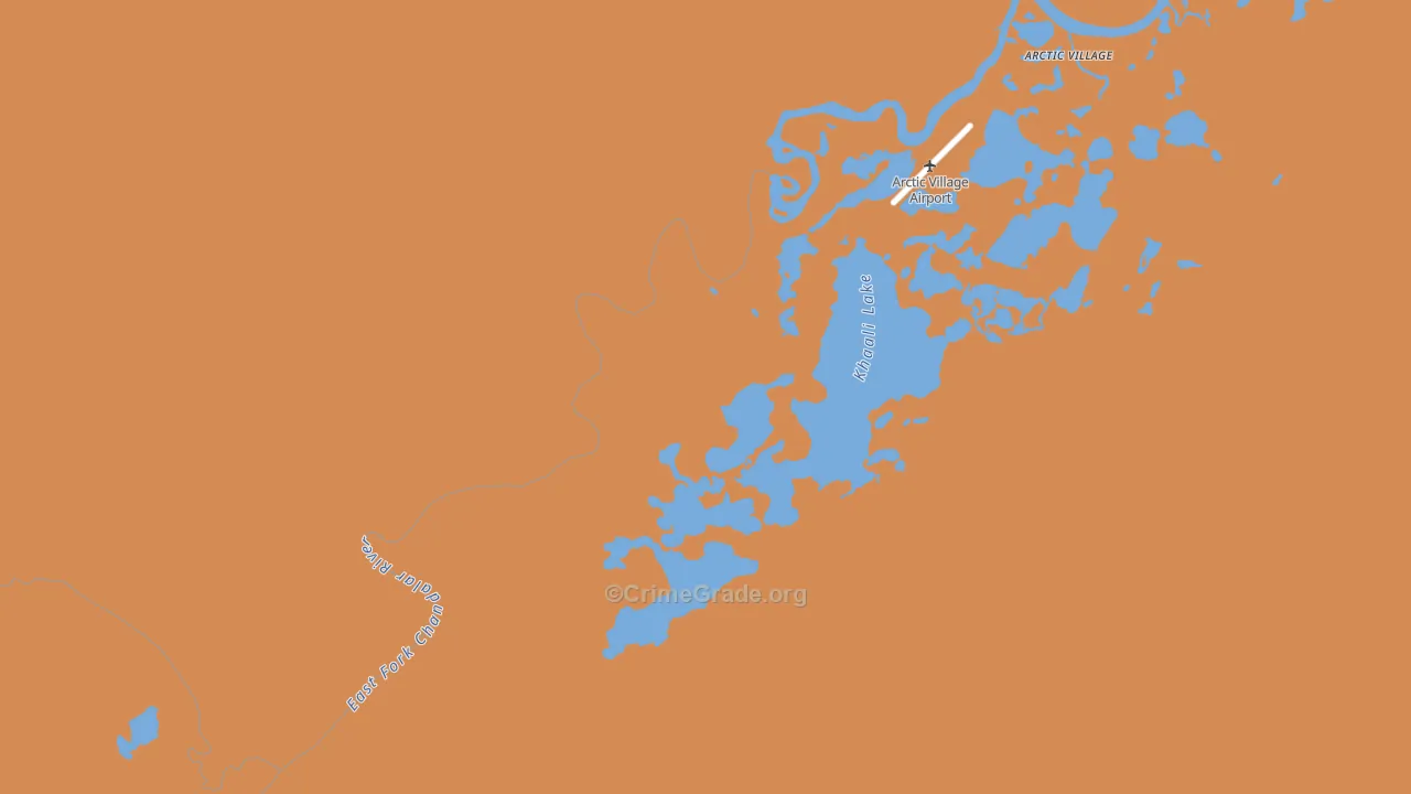 Arctic Village, AK Map of Arson Rates
