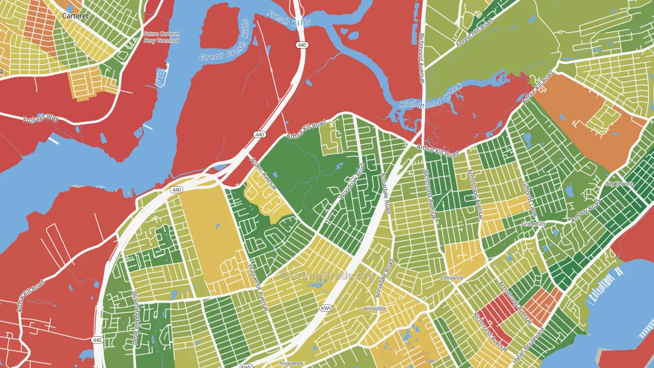 Arden Heights, Staten Island, NY Map of Arson Rates