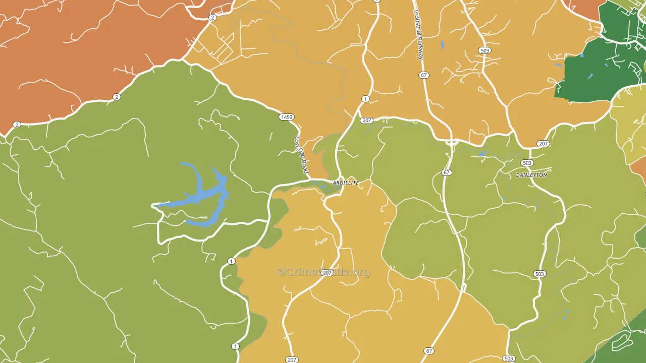 Argillite, KY Map of Arson Rates