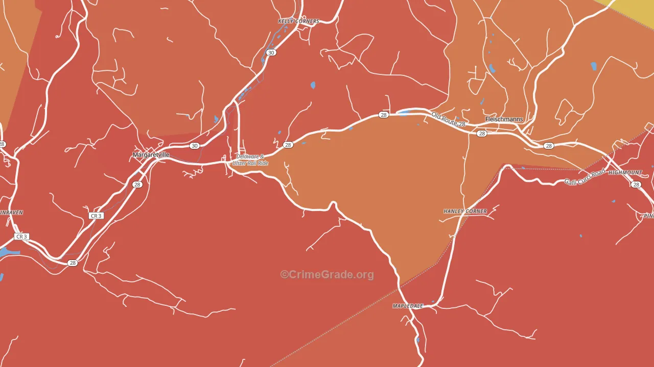 Arkville, NY Map of Arson Rates