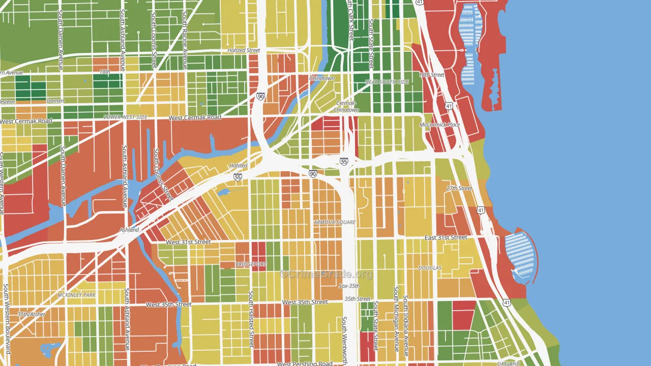 Armour Square, Chicago, IL Map of Arson Rates