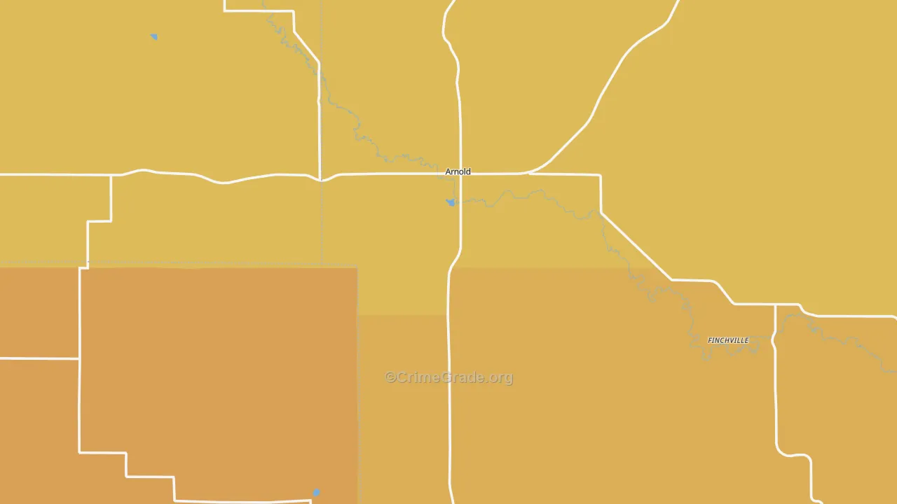 Arnold, NE Map of Arson Rates