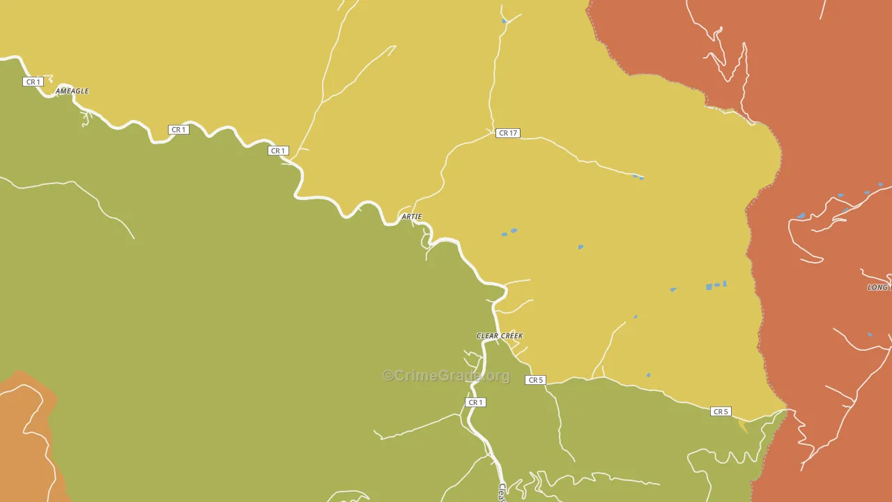 Artie, WV Map of Arson Rates
