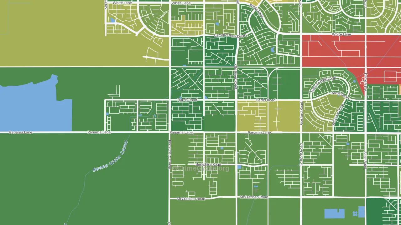 Artisan, Bakersfield, CA Map of Arson Rates