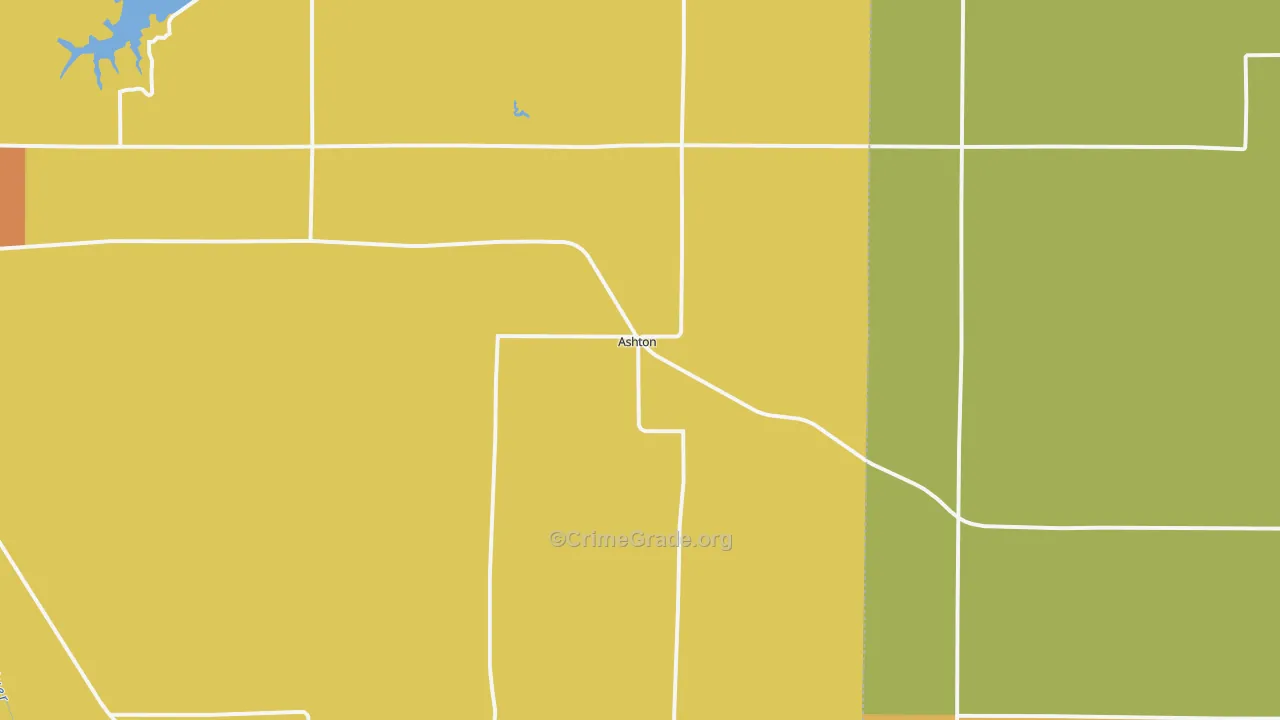 Ashton, NE Map of Arson Rates