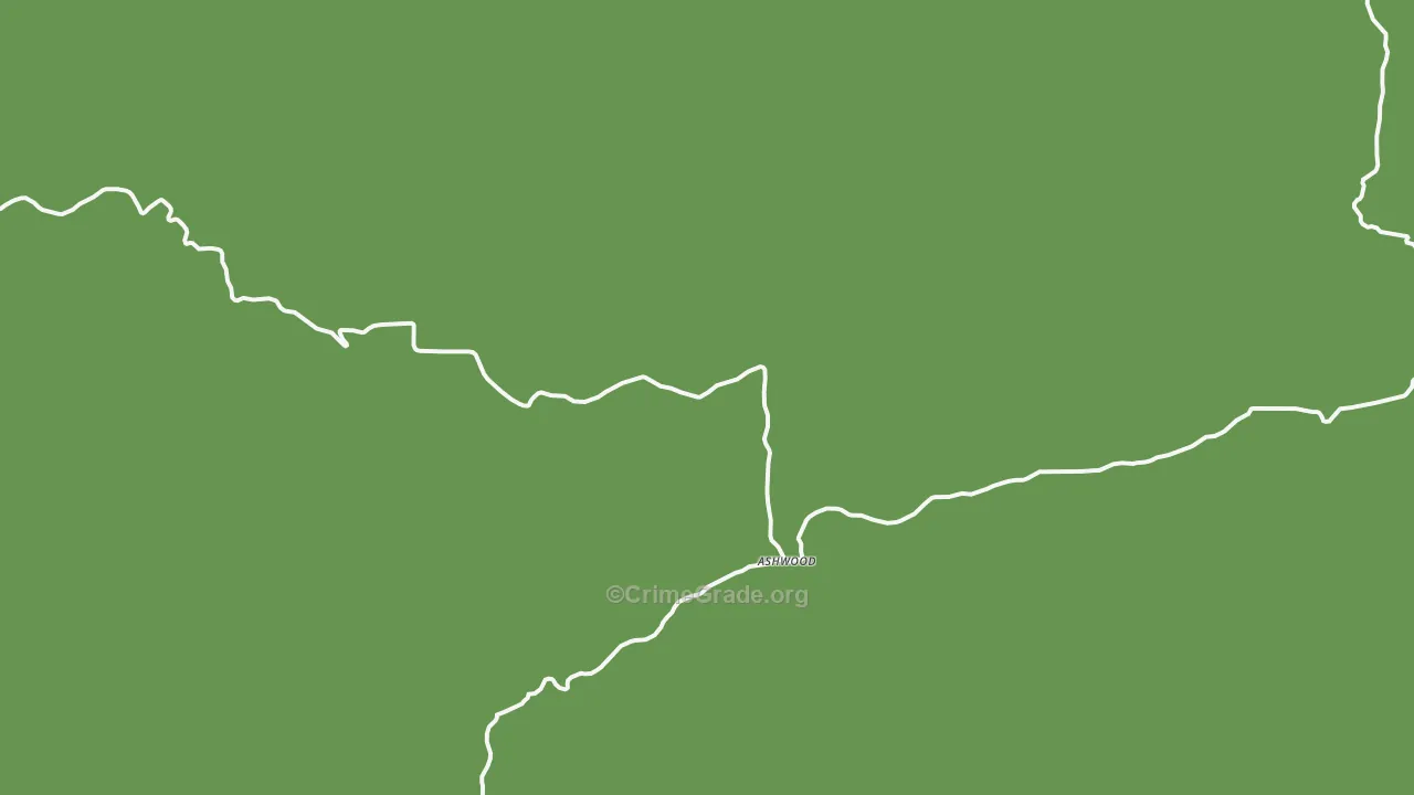 Ashwood, OR Map of Arson Rates