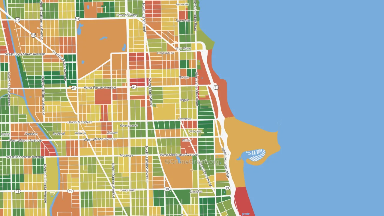 Asia on Argyle, Chicago, IL Map of Arson Rates