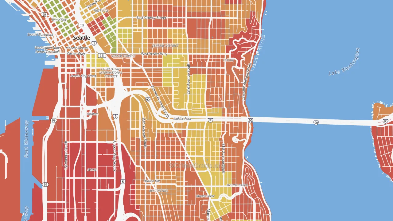 Atlantic, Seattle, WA Map of Arson Rates